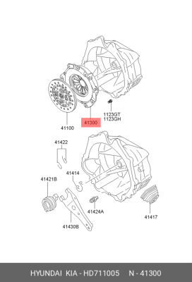 Комплект сцепления HD711005 HYUNDAI KIA