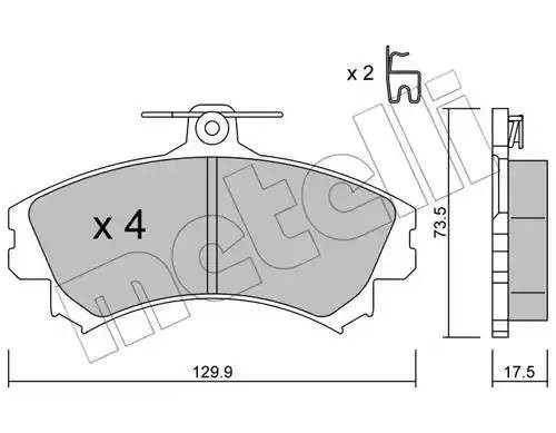 Комплект тормозных колодок, диско 2202161 METELLI