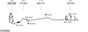 Глушитель выхлопных газов конечный 142725 BOSAL