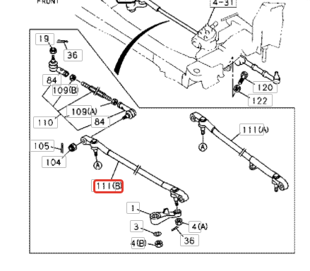Тяга рулевая 8-94459-477-2 ISUZU