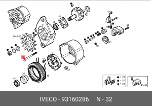 Болт 93160286 IVECO