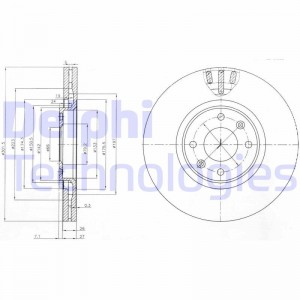 Тормозной диск BG4002 DELPHI