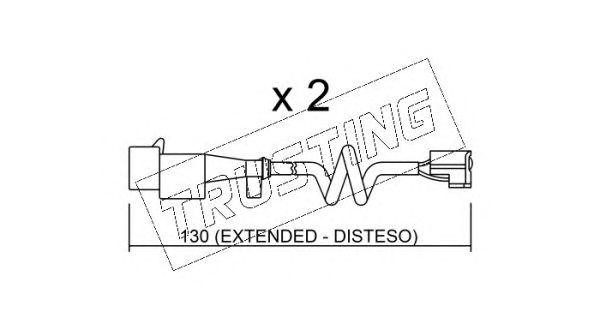 Сигнализатор, износ тормозных колодок SU225K TRUSTING