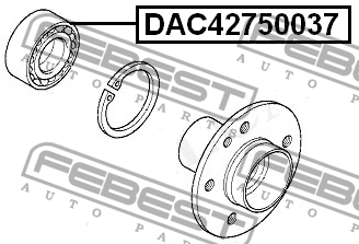 Подшипник ступицы колеса DAC42750037 FEBEST