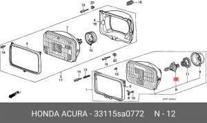 Лампа 33115SA0772 HONDA