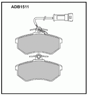 Колодки тормозные дисковые ADB1511 ALLIED NIPPON