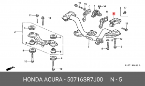 Опора дифференциала 50716SR7J00 HONDA