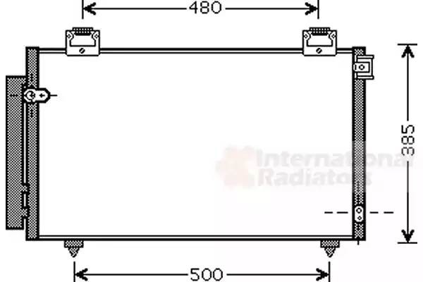 Конденсатор, кондиционер 53005408 VAN WEZEL