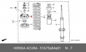Опора амортизатора подвески 51675-S84-A01 HONDA