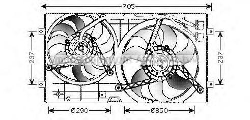 Вентилятор, охлаждение двигателя VW7503 AVA