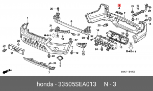 Светоотражатель - катафот 33505SEA013 HONDA