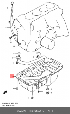 Масляный поддон 1151060A10 SUZUKI