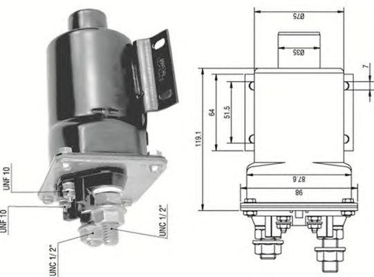 Тяговое реле, стартер 940113050341 MAGNETI MARELLI