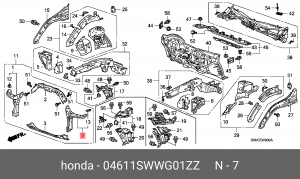 Кронштейн крепления 04611SWWG01ZZ HONDA