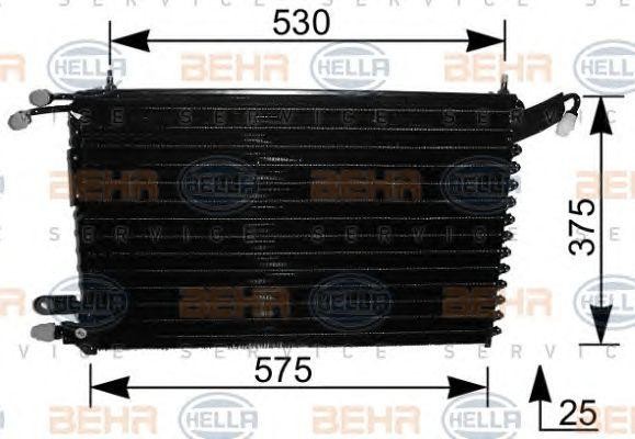 Конденсатор, кондиционер 8FC 351 037-411 HELLA