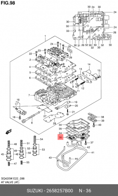 Фильтр масляный АКПП 26582-57B00 SUZUKI