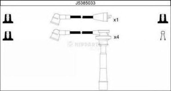 Ккомплект проводов зажигания J5385033 H B JAKOPARTS NIPPARTS