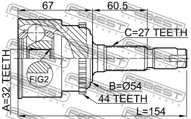 ШРУС 0810-029A44 FEBEST