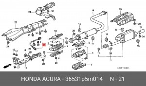 Лямбда-зонд 36531P5M014 HONDA