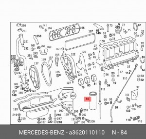 Гильза цилиндра ДВС A3620110110 MERCEDES BENZ