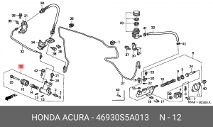 Рабочий цилиндр, система сцепления 46930S5A013 HONDA