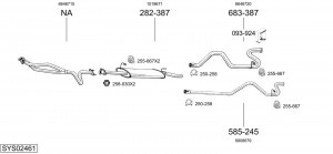 Средний глушитель выхлопных газов 233415 BOSAL