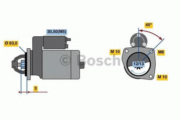 Стартер 0 986 022 800 BOSCH