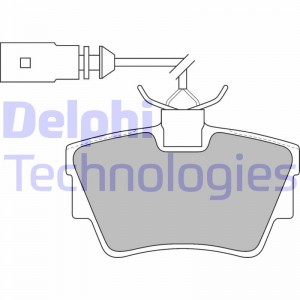 Комплект тормозных колодок, диско LP1511 DELPHI