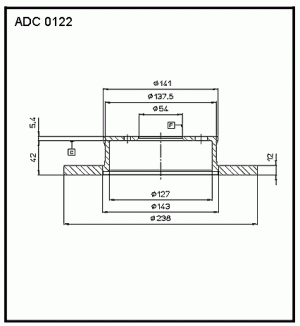 Диск тормозной ADC0122 ALLIED NIPPON