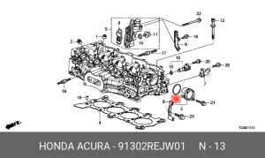 Кольцо уплотнительное 91302REJW01 HONDA