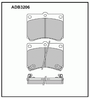 Колодки тормозные дисковые ADB3206 ALLIED NIPPON