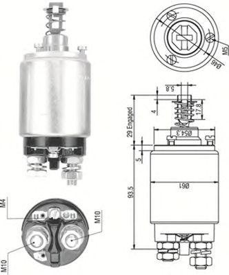 Тяговое реле, стартер 940113050258 MAGNETI MARELLI