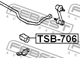 Втулка стабилизатора TSB-706 FEBEST