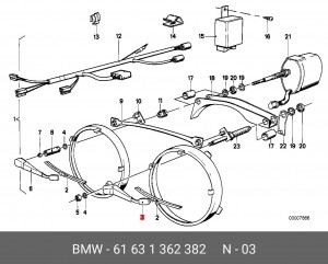 Рычаг стеклоочистителя, система очистки фар 61 63 1 362 382 BMW