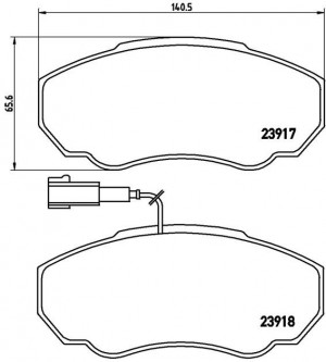 Комплект тормозных колодок, диско P 23 091 BREMBO