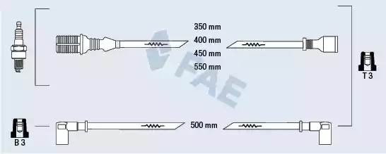 Ккомплект проводов зажигания 83810 FAE