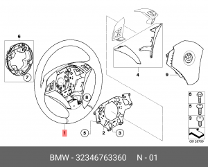 Колесо рулевое 32 34 6 763 360 BMW