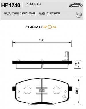 Колодки тормозные дисковые HP1240 SANGSIN