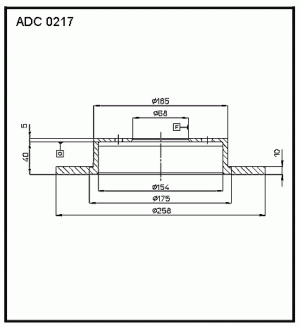 Диск тормозной ADC0217 ALLIED NIPPON
