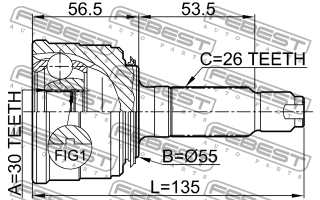 ШРУС 0310-024 FEBEST