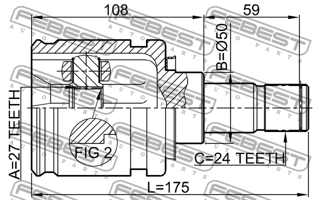 ШРУС 0111-ACV30LH FEBEST