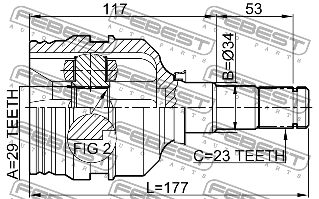 ШРУС 0111-AE100 FEBEST