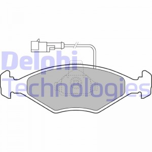 Комплект тормозных колодок, диско LP1415 DELPHI