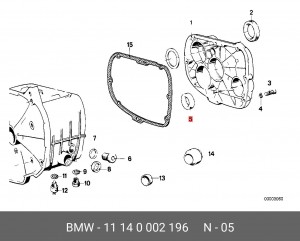 Уплотняющее кольцо 11 14 0 002 196 BMW
