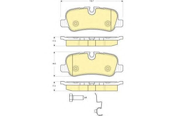 Комплект тормозных колодок, диско 6116321 GIRLING