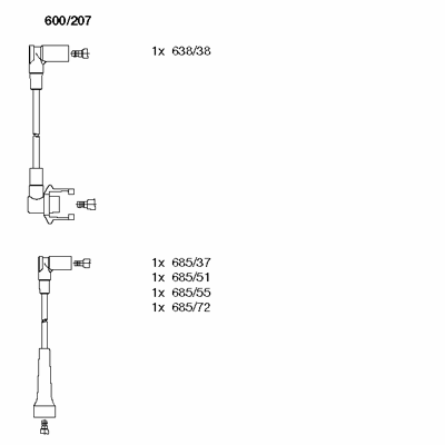 Ккомплект проводов зажигания 600207 BREMI