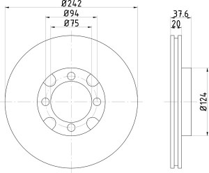 Тормозной диск MDC665 MINTEX