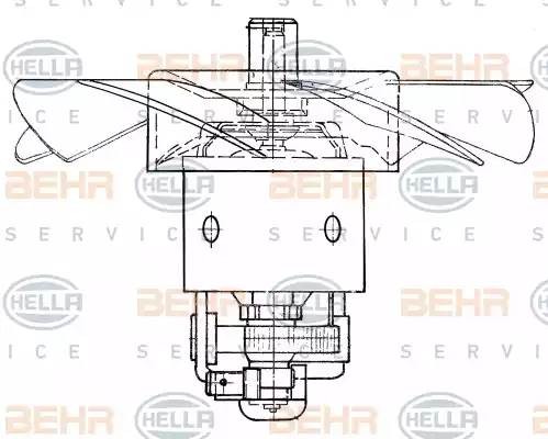 Электродвигатель, вентиляция салона 8EW009160341 HELLA