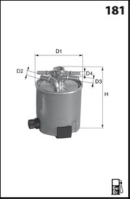 Топливный фильтр ELG5357 MECAFILTER