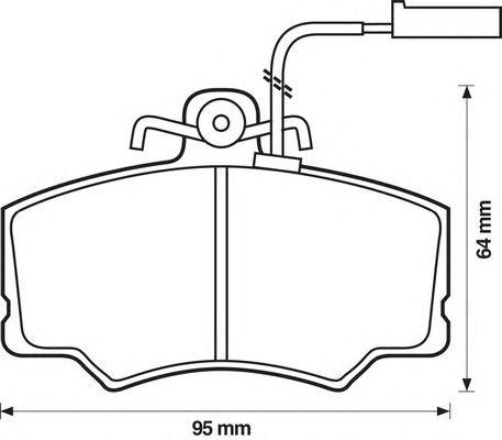 Комплект тормозных колодок, диско 571433B BENDIX JURID